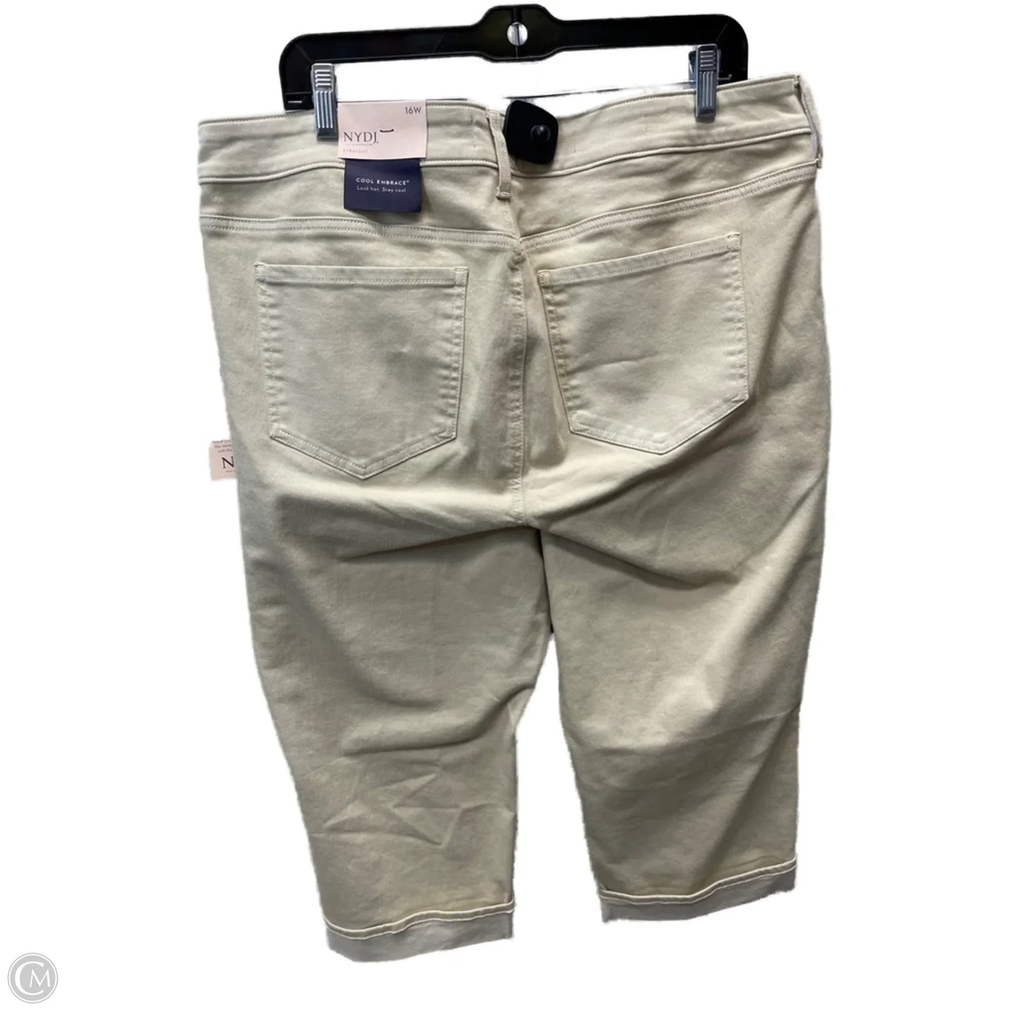 Jeans Cropped By Not Your Daughters Jeans In Tan, Size: 16