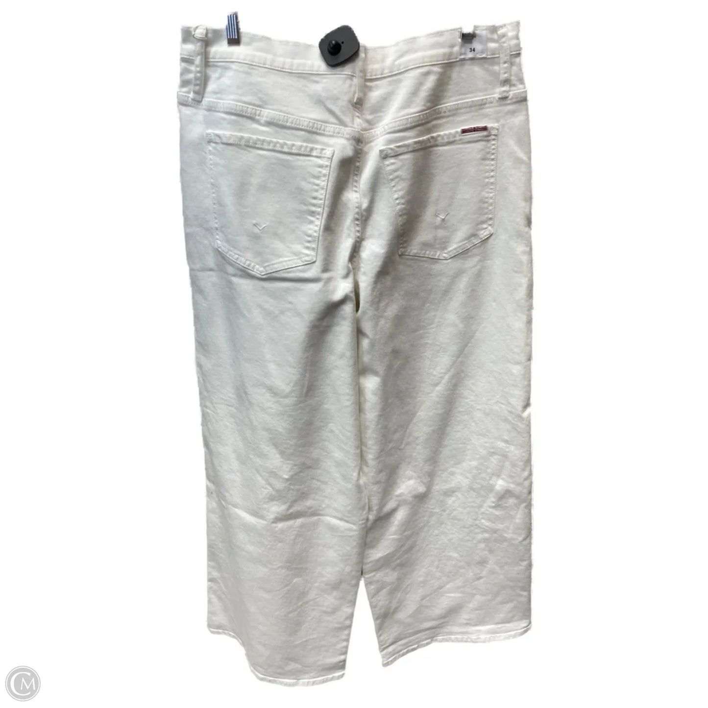 Jeans Wide Leg By Hudson In Cream Denim, Size: 18