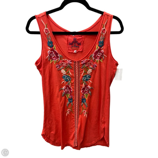 Top Sleeveless By Johnny Was In Orange, Size: S