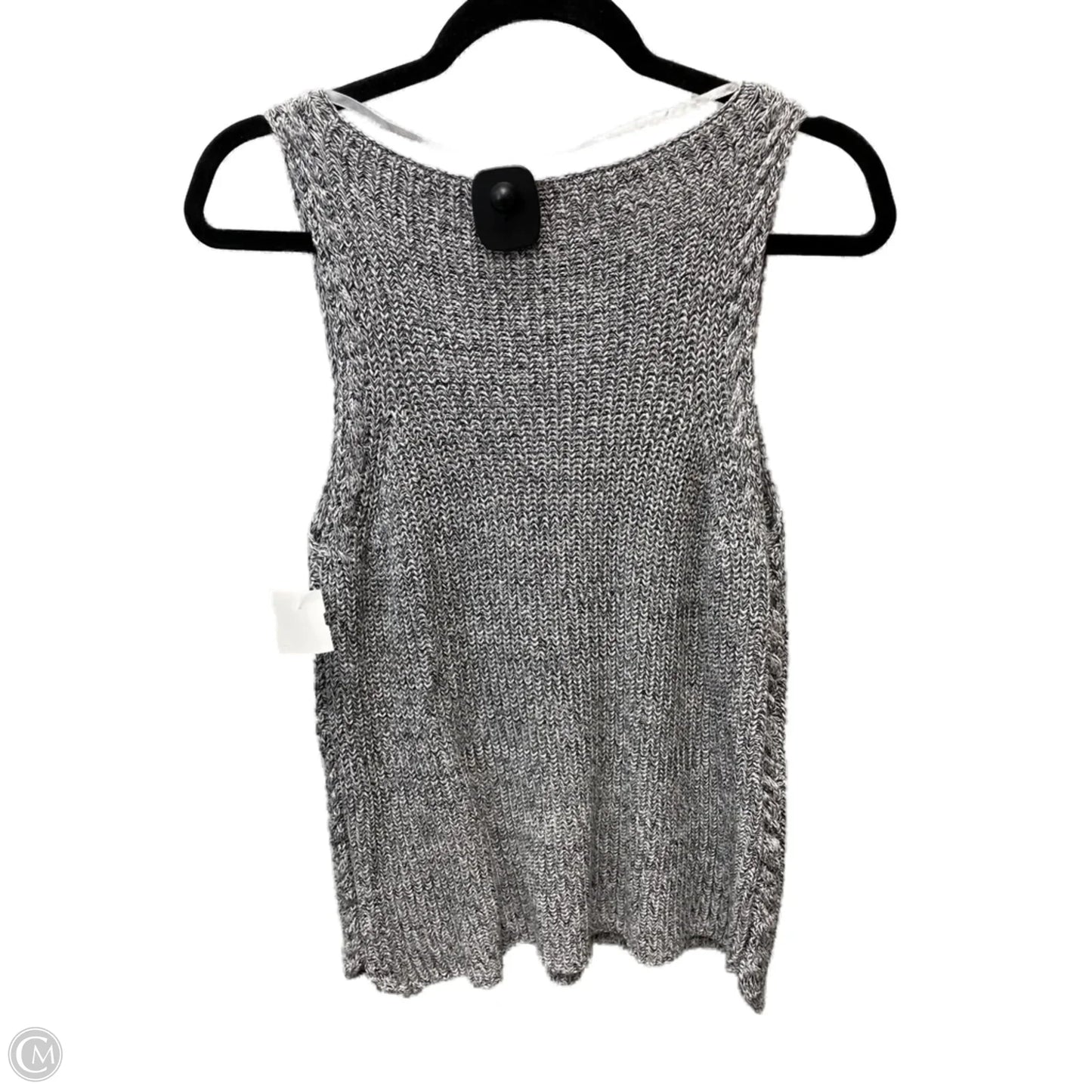 Sweater Short Sleeve By Cupio In Black & Grey, Size: M