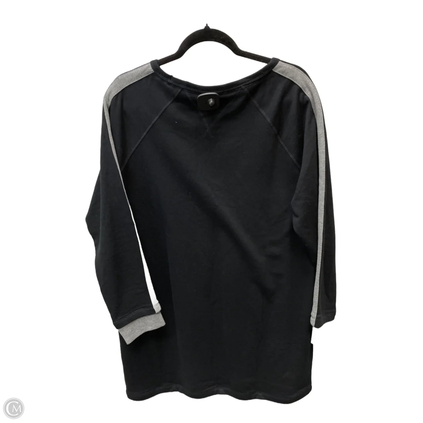 Tunic Long Sleeve By Tommy Hilfiger In Black & Grey, Size: 1x