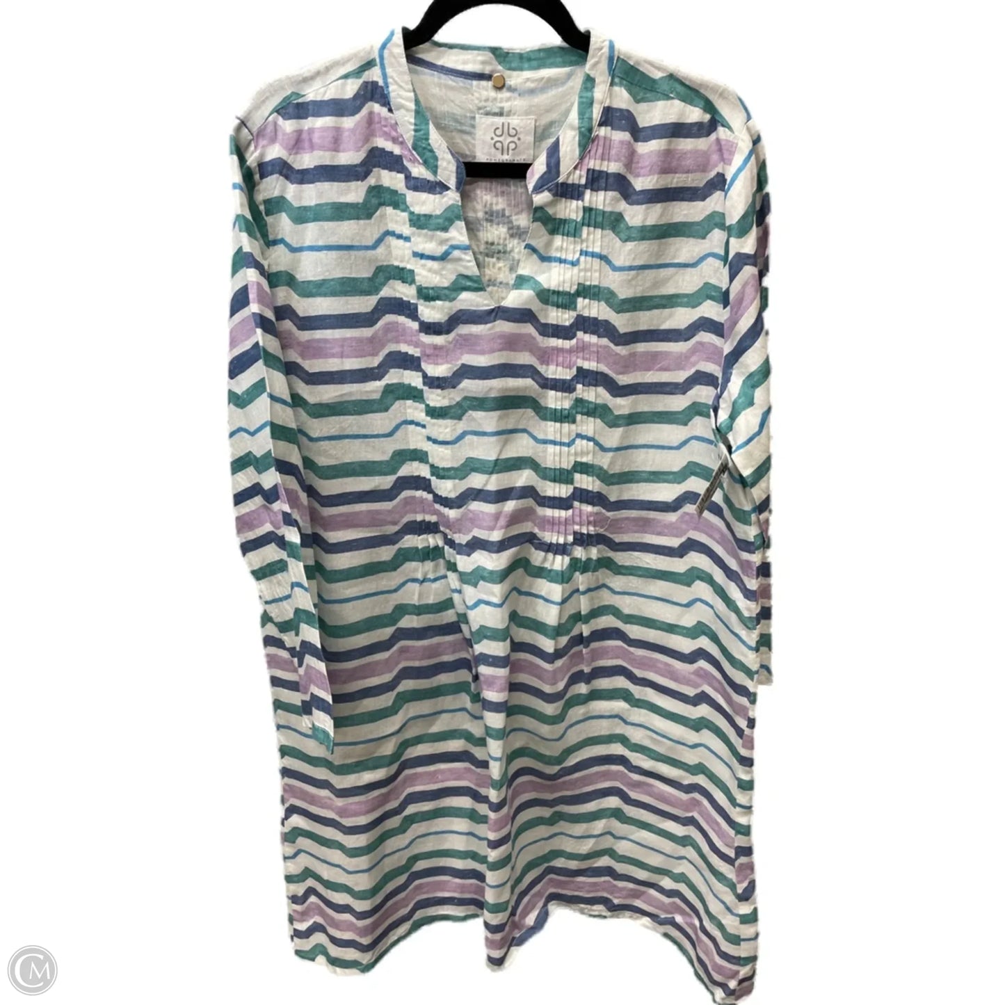 Dress Casual Short By pomegranate In Striped Pattern, Size: L