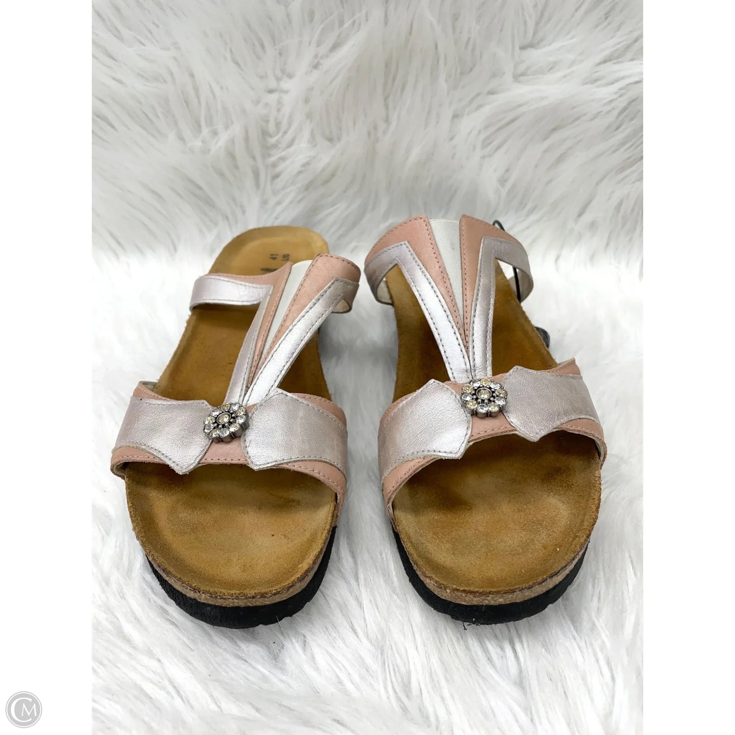 Sandals Heels Wedge By Naot In Grey & Pink, Size: 10