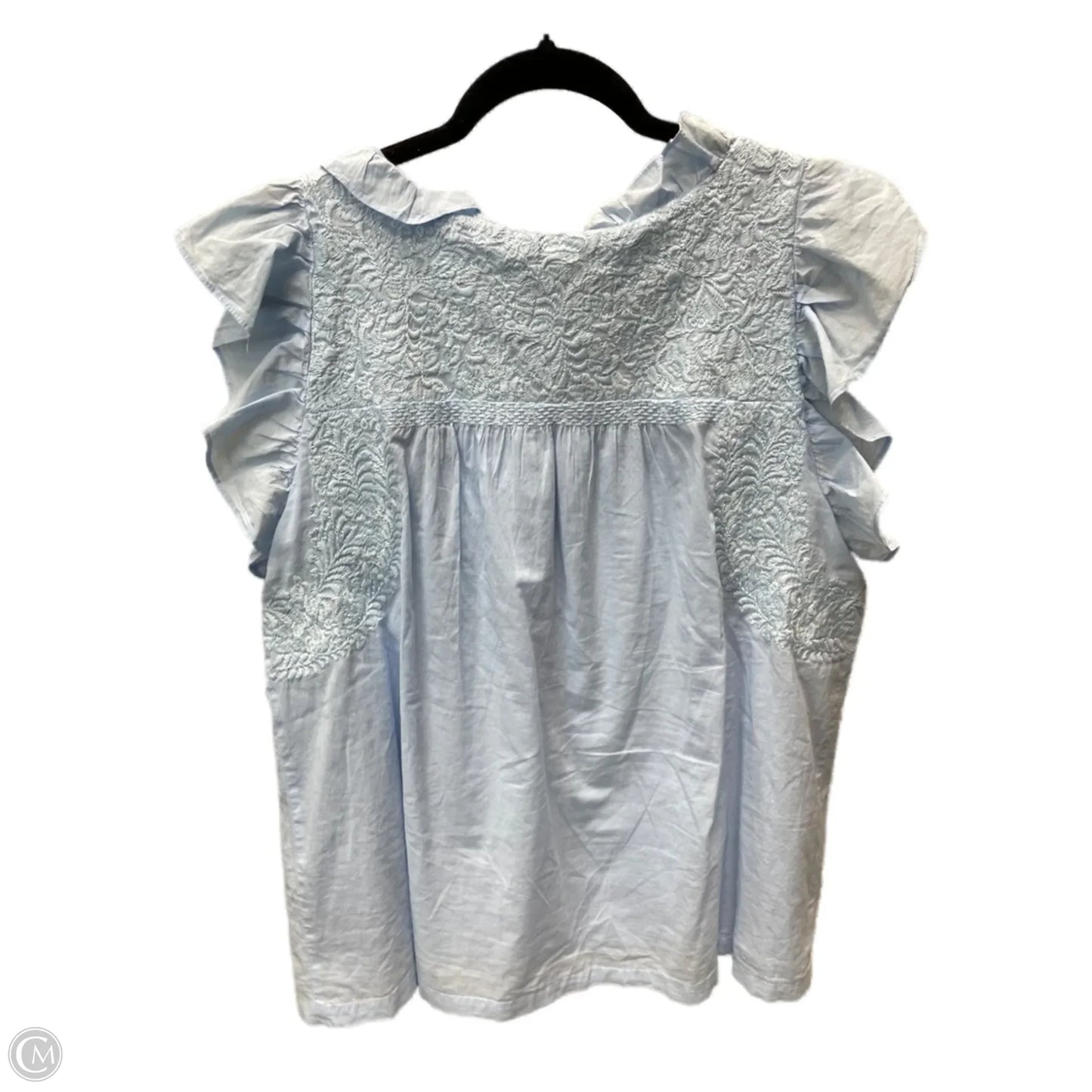 Blouse Sleeveless By J. MARIE In Blue, Size: Xl