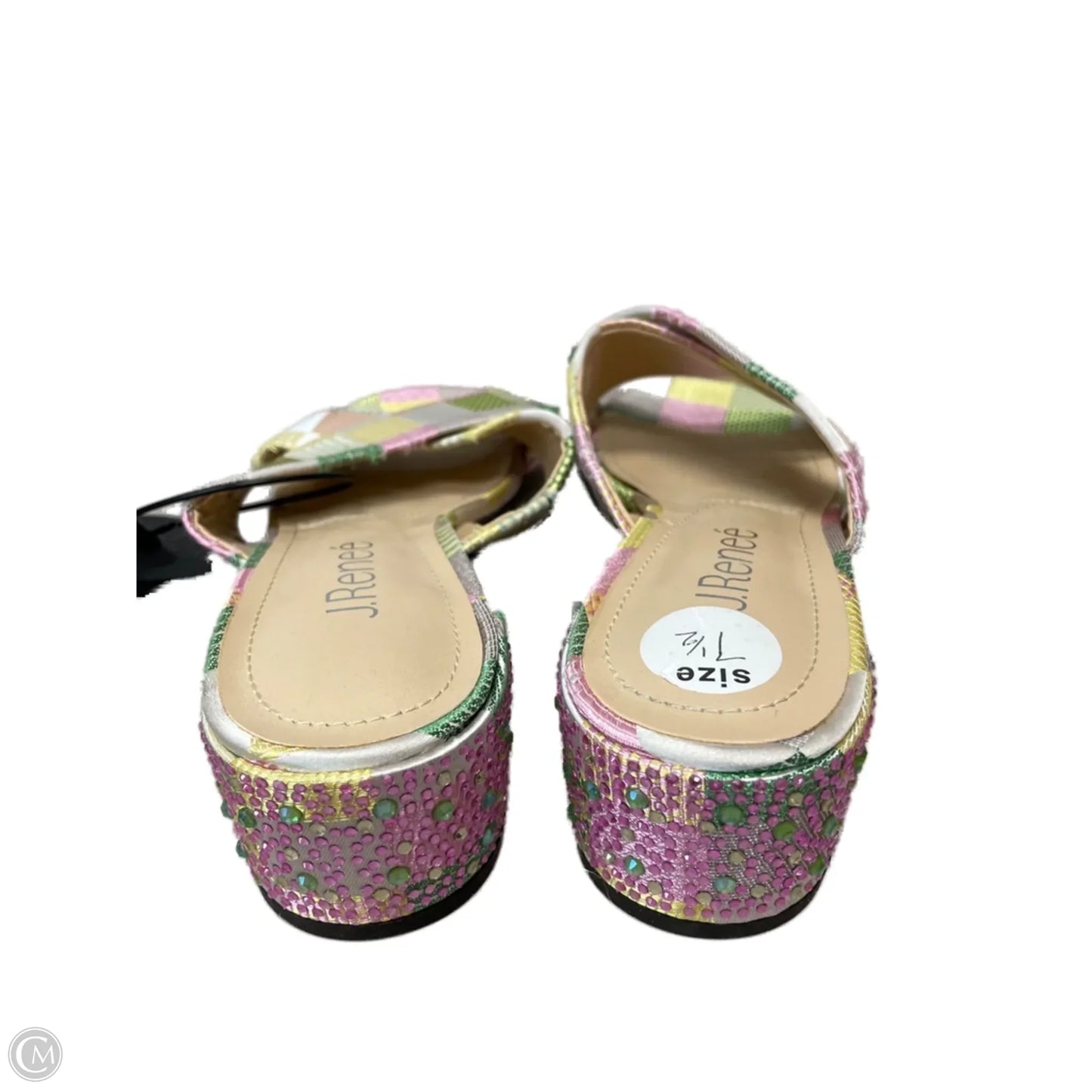 Sandals Heels Block By J Renee In Multi-colored, Size: 7.5