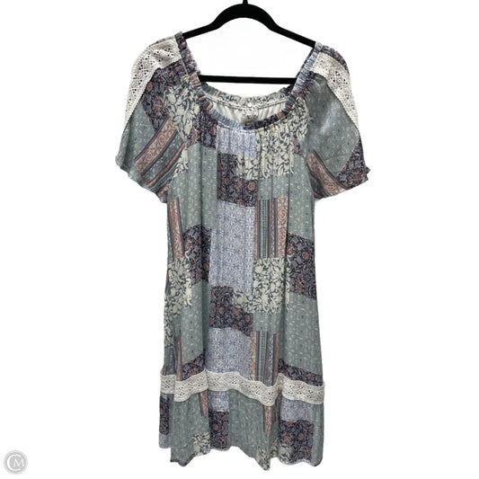 Dress Casual Short By Naif In Blue & Green, Size: Xl