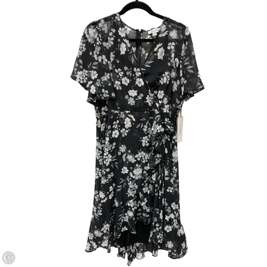 Dress Casual Short By Calvin Klein In Floral Print, Size: L