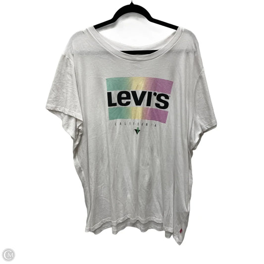 Top Short Sleeve By Levis In White, Size: 3x