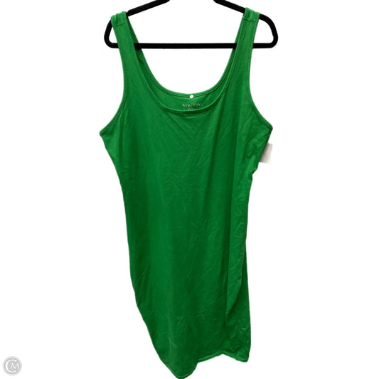 Dress Casual Midi By Ava & Viv In Green, Size: 2x