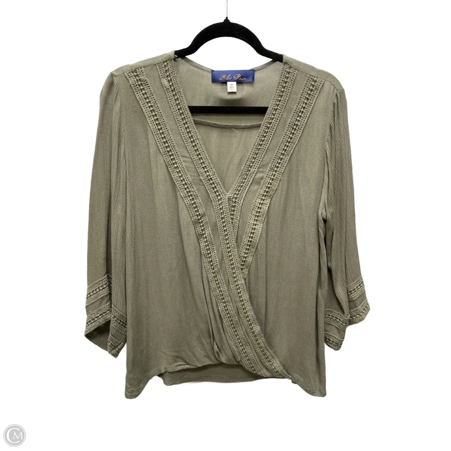 Top Short Sleeve By Blue Rain In Green, Size: M