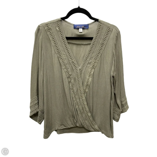 Top Short Sleeve By Blue Rain In Green, Size: M
