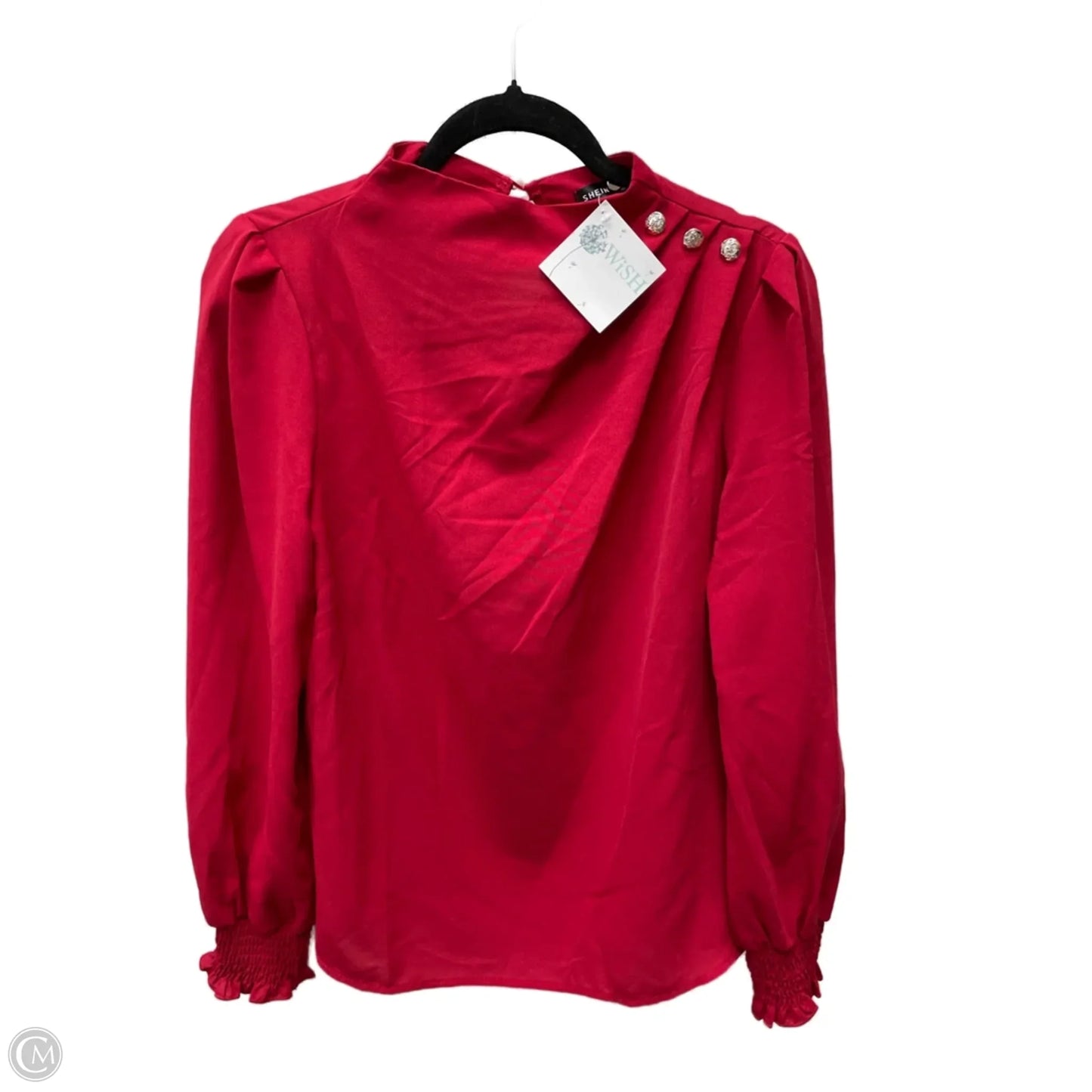 Blouse Long Sleeve By Shein In Red, Size: S