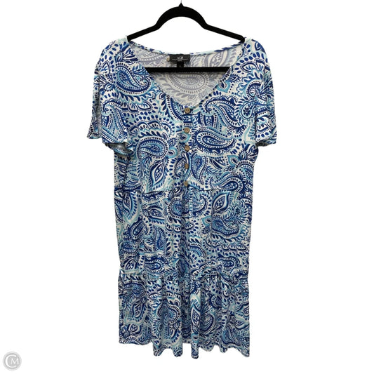 Dress Casual Short By Agb In Blue Denim, Size: L