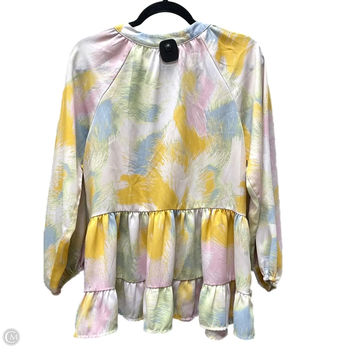 Top Long Sleeve By Entro In Tie Dye Print, Size: S