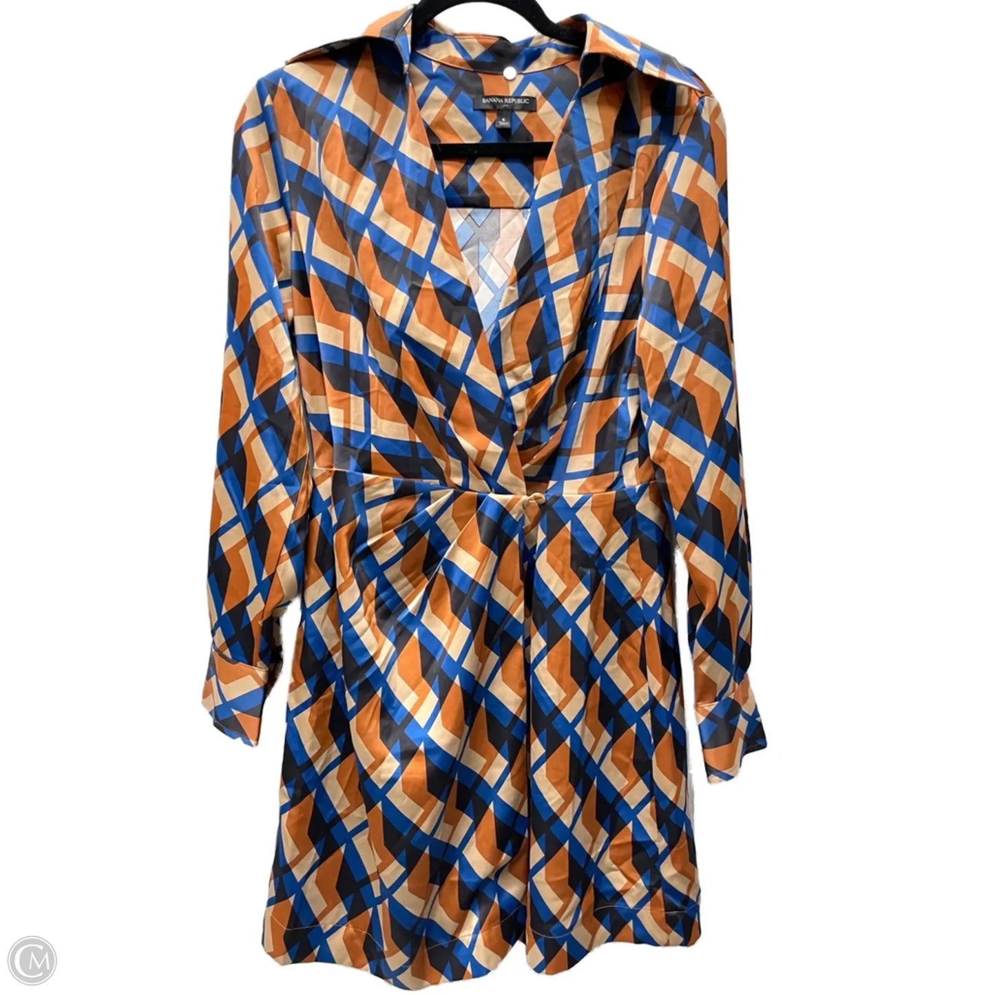 Dress Work By Banana Republic In Blue & Brown, Size: S