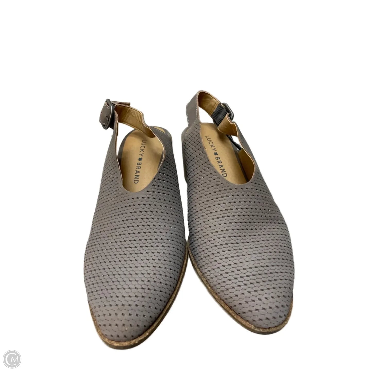 Shoes Heels Block By Lucky Brand In Grey, Size: 7