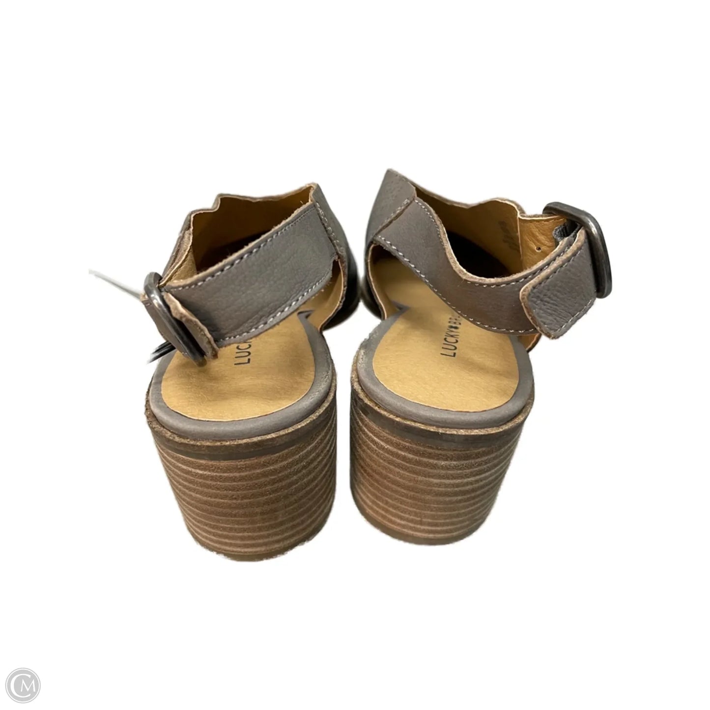 Shoes Heels Block By Lucky Brand In Grey, Size: 7