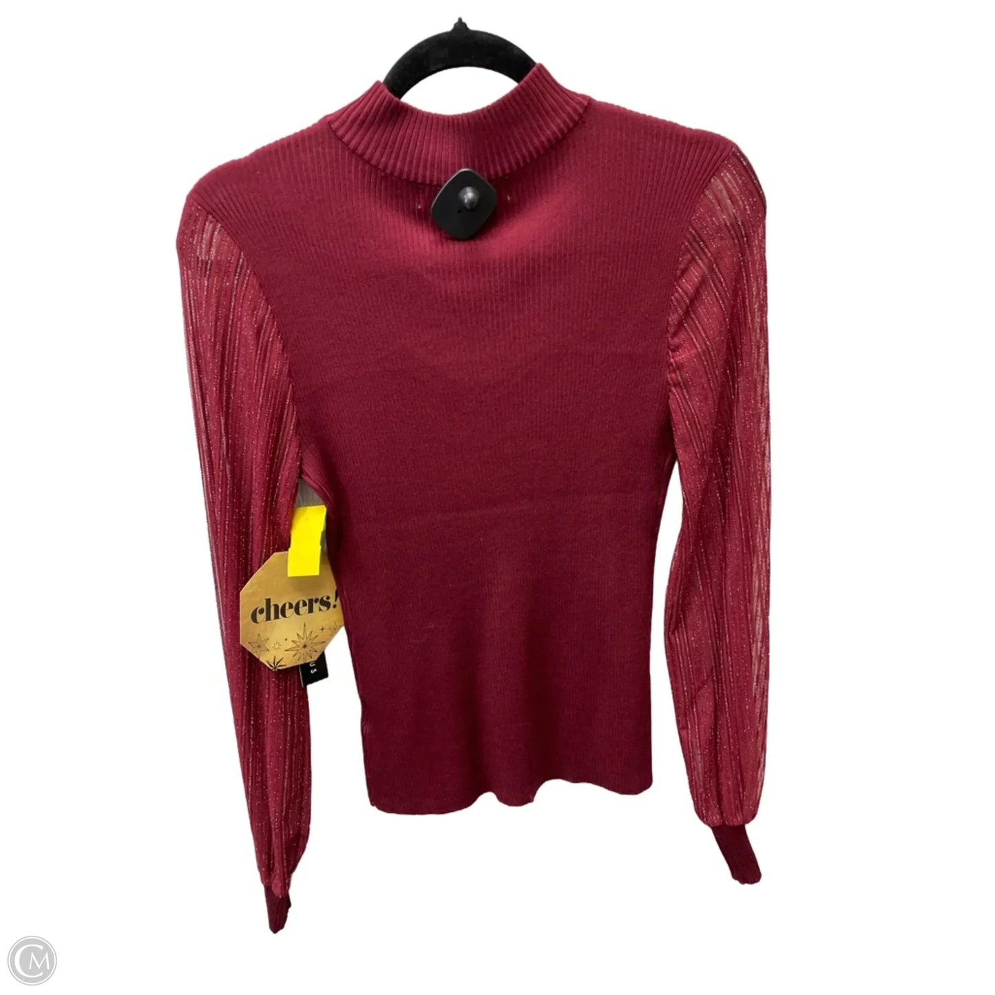 Top Long Sleeve By Absolutely Famous In Red, Size: M