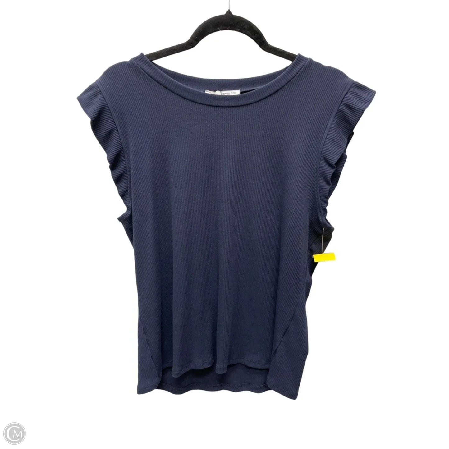 Top Short Sleeve By Green Envelope In Navy, Size: Xl