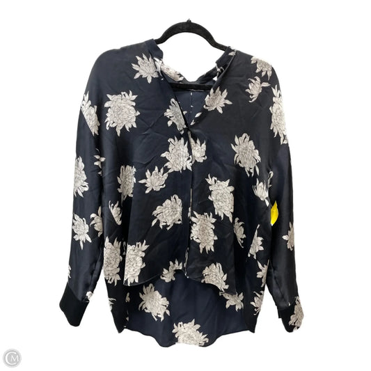 Blouse Long Sleeve By Vince In Floral Print, Size: S