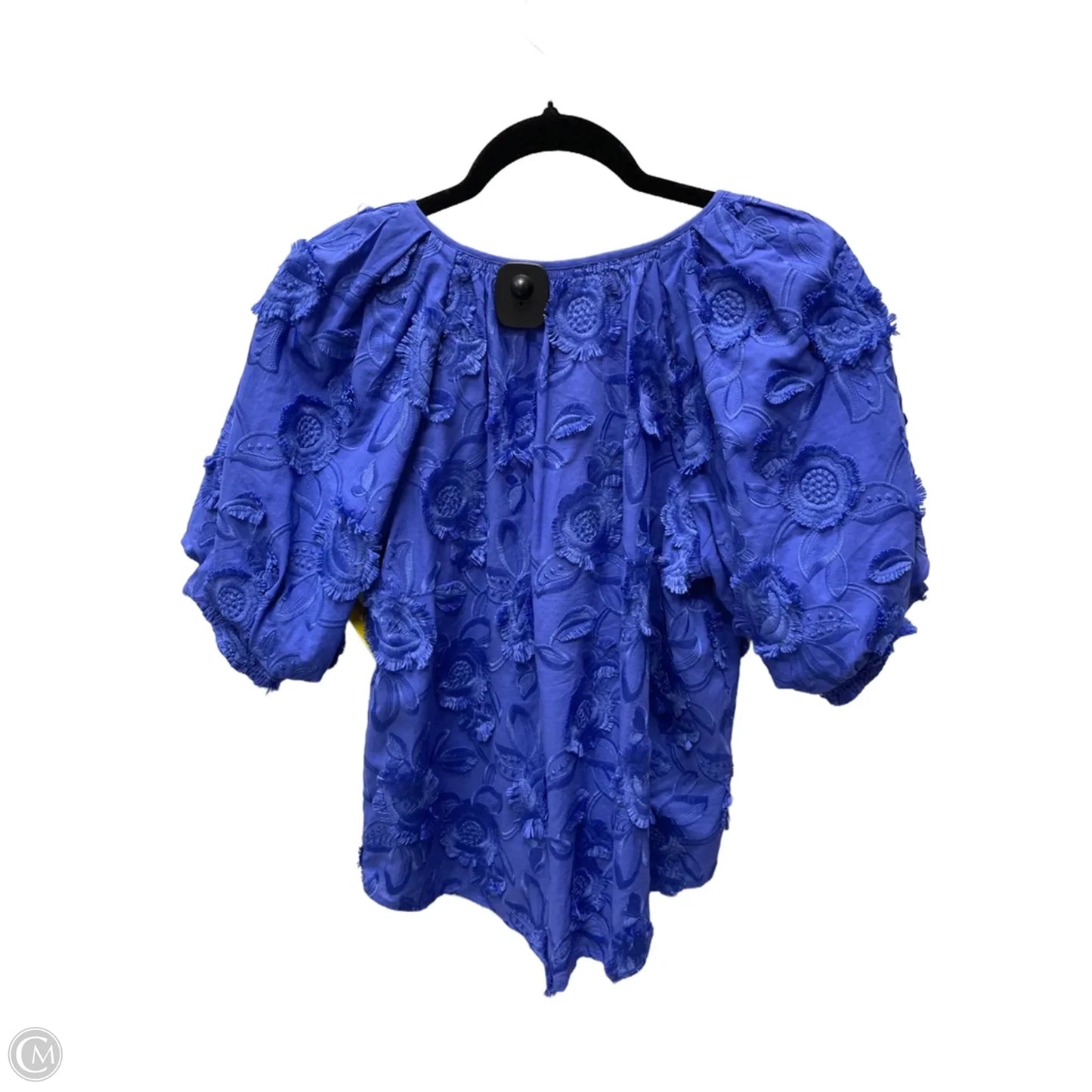 Blouse Short Sleeve By Chicos In Blue, Size: S