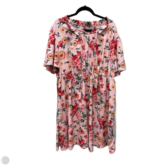 Dress Casual Short By Shein In Floral Print, Size: 3x
