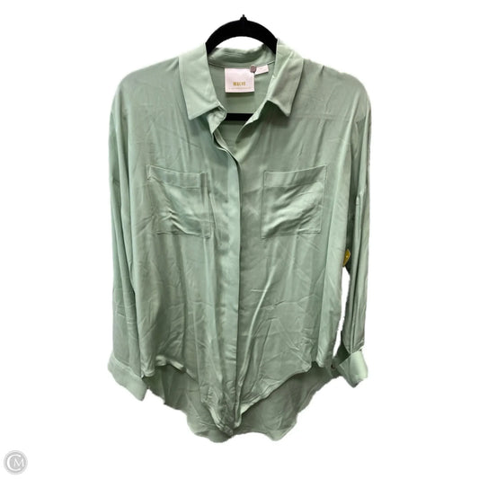 Blouse Long Sleeve By Maeve In Green, Size: S
