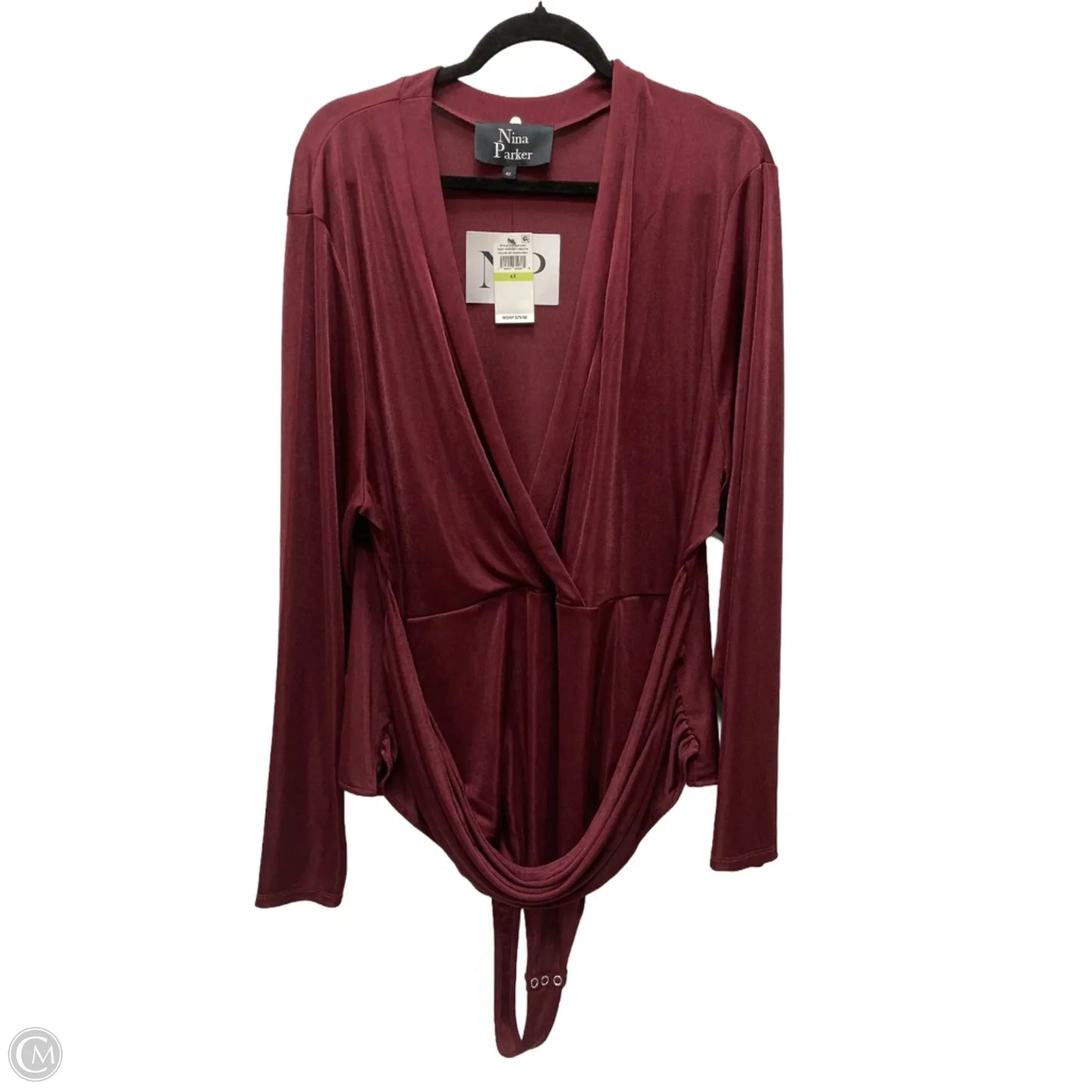 Bodysuit By Cmc In Maroon, Size: 4x