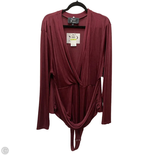 Bodysuit By Cmc In Maroon, Size: 4x
