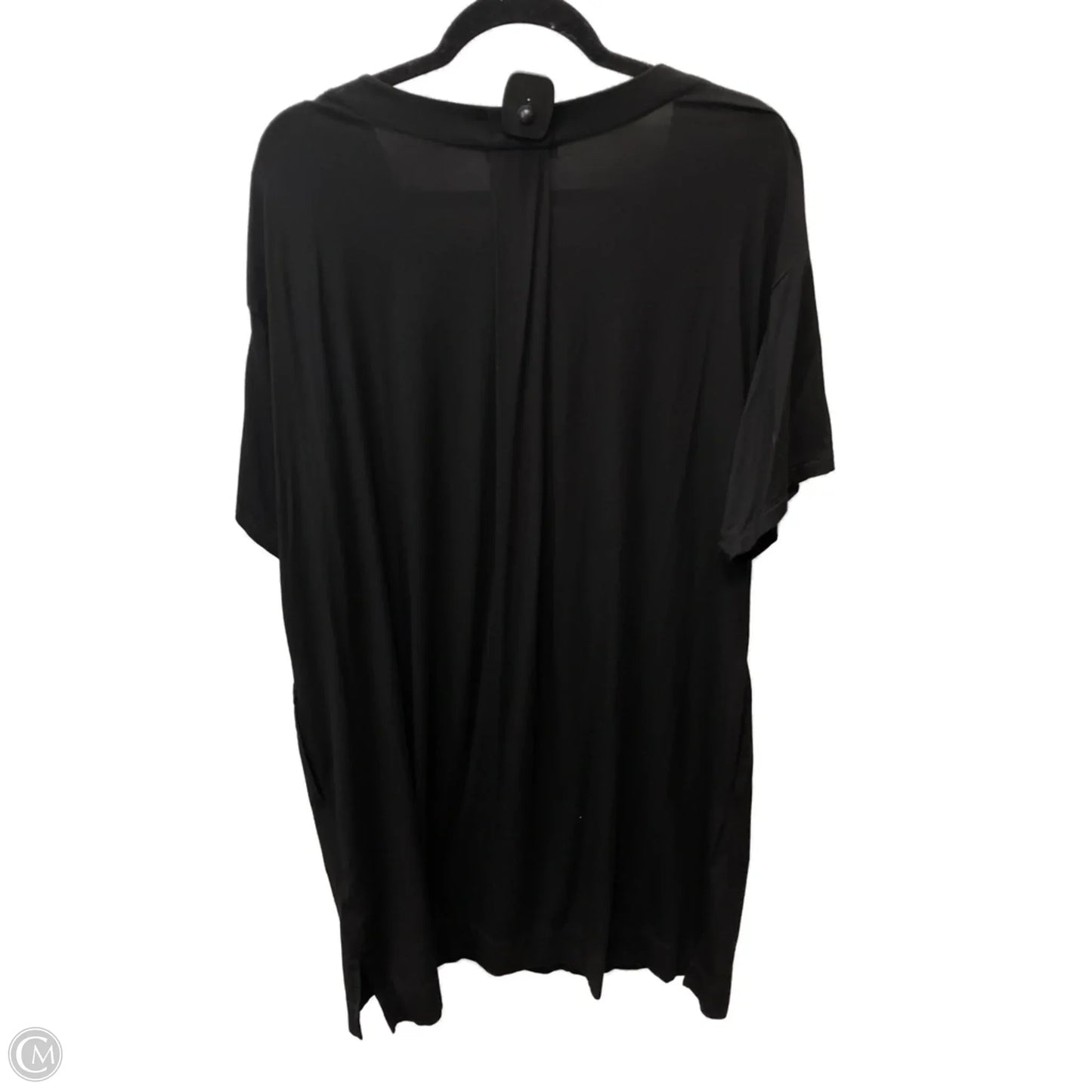 Tunic Short Sleeve By Donna Karan In Black, Size: Xl