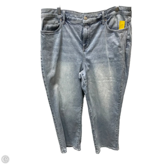 Jeans Straight By Not Your Daughters Jeans In Blue Denim, Size: 18