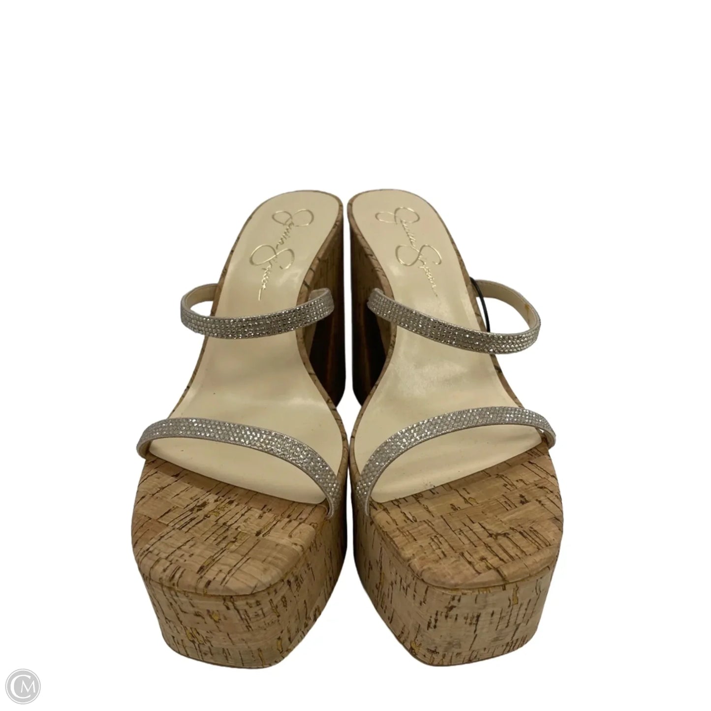Sandals Heels Platform By Jessica Simpson In Tan, Size: 10