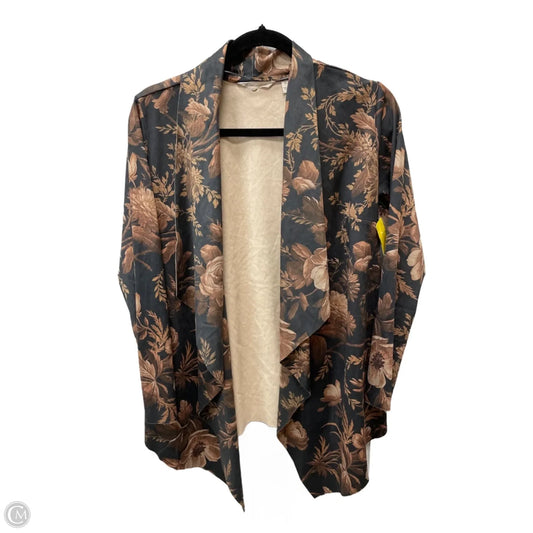 Cardigan By Soft Surroundings In Grey & Tan, Size: S