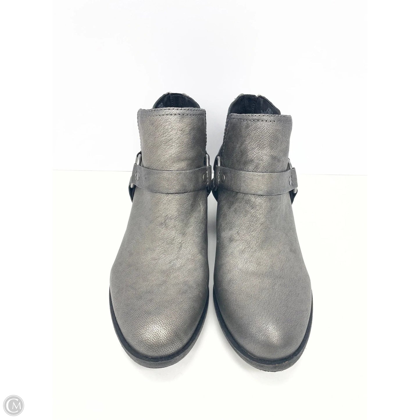 Boots Ankle Heels By Lucky Brand In Silver, Size: 9.5