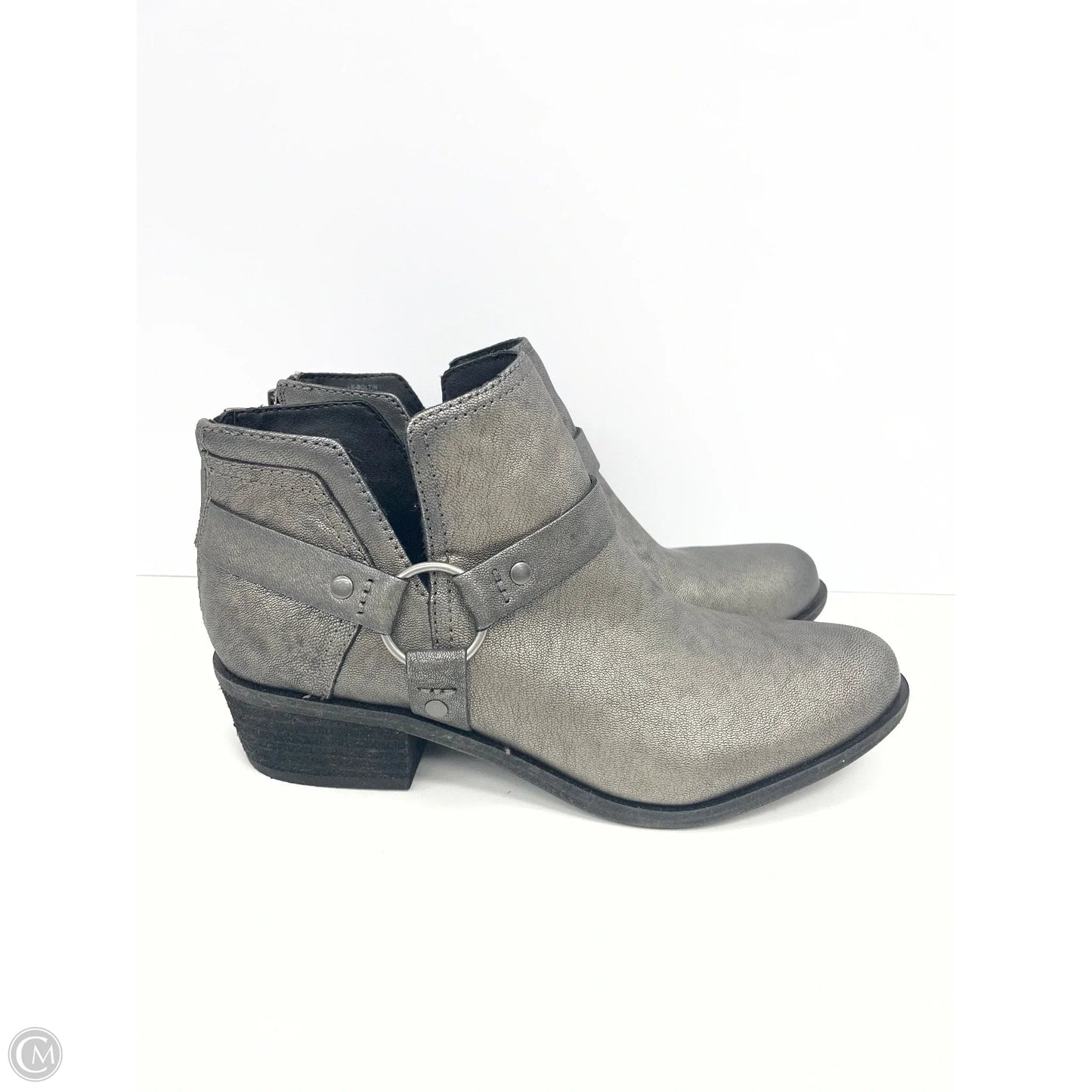 Boots Ankle Heels By Lucky Brand In Silver, Size: 9.5