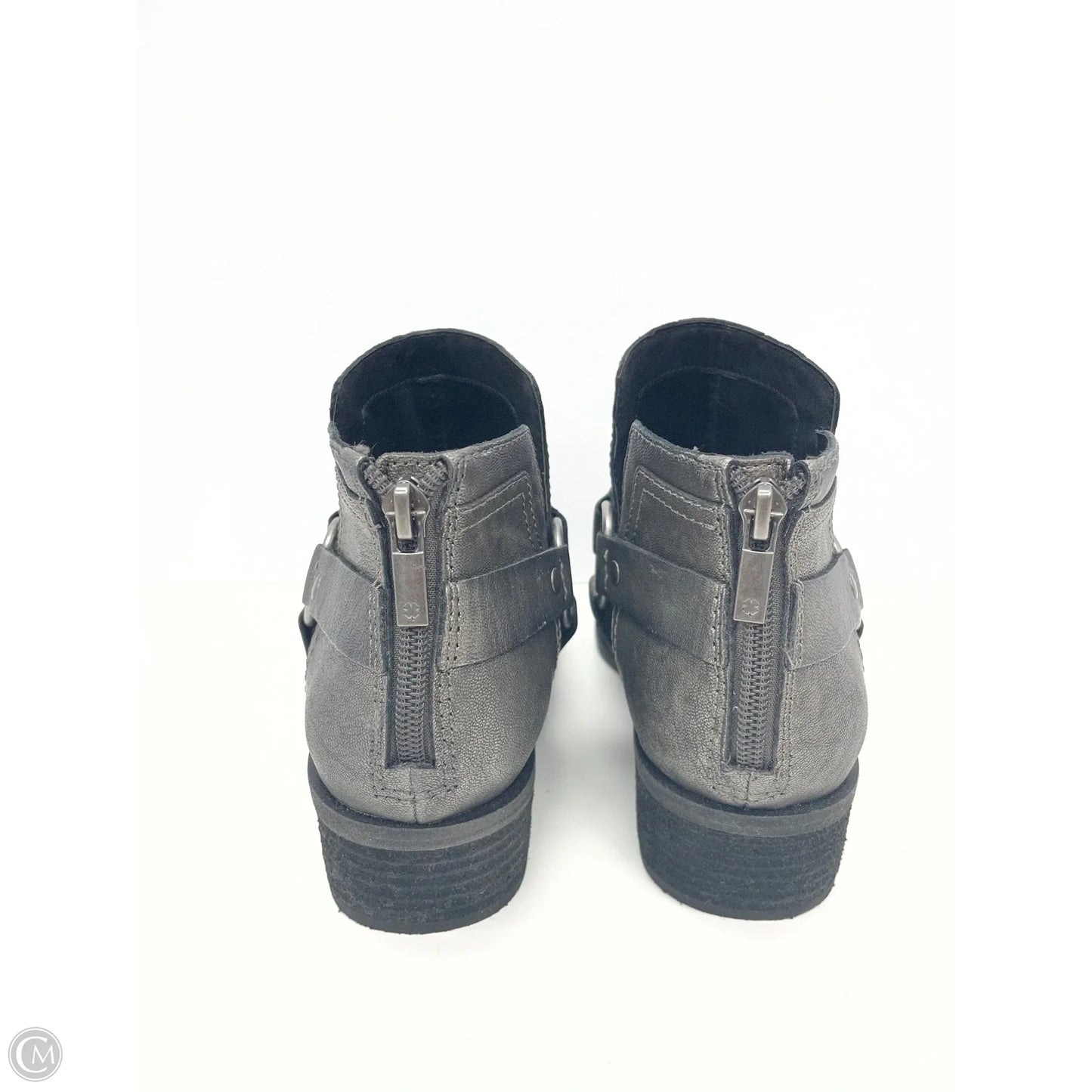 Boots Ankle Heels By Lucky Brand In Silver, Size: 9.5