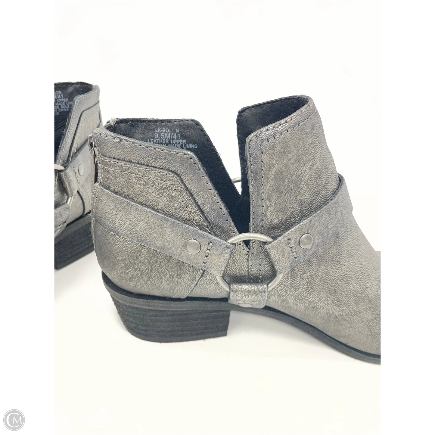 Boots Ankle Heels By Lucky Brand In Silver, Size: 9.5