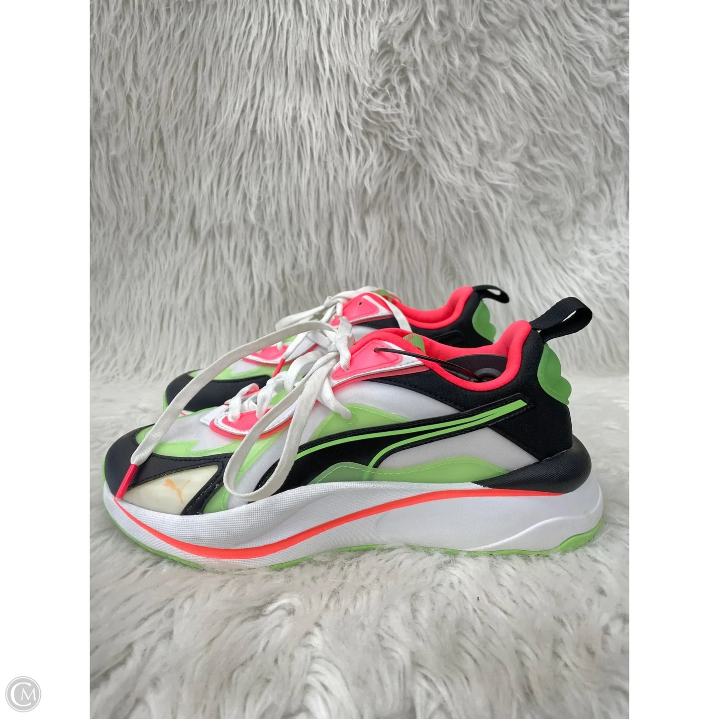 Shoes Athletic By Puma In Green & Pink, Size: 9
