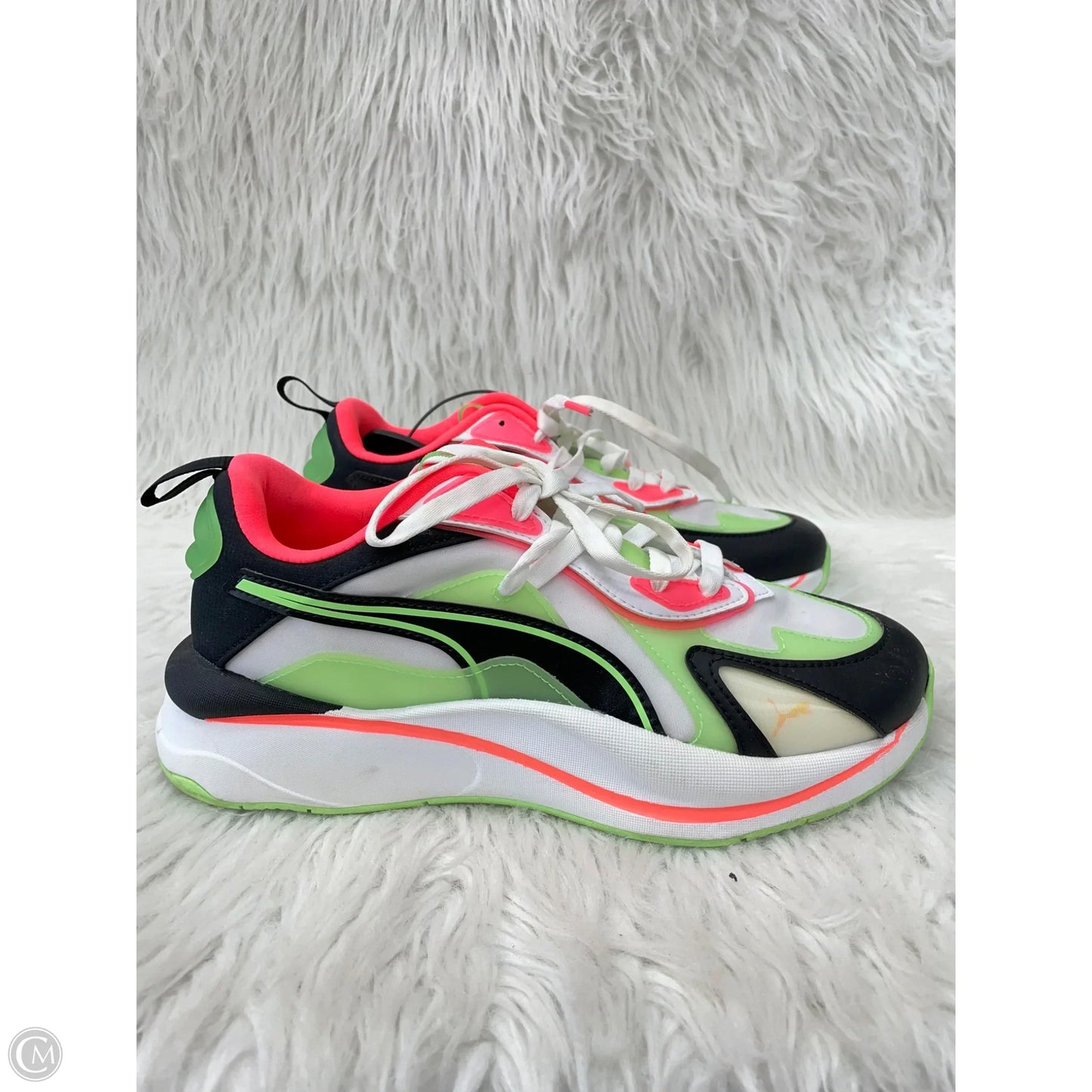 Shoes Athletic By Puma In Green & Pink, Size: 9