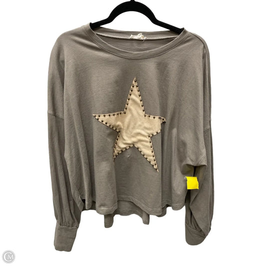 Top Long Sleeve By Easel In Green, Size: M