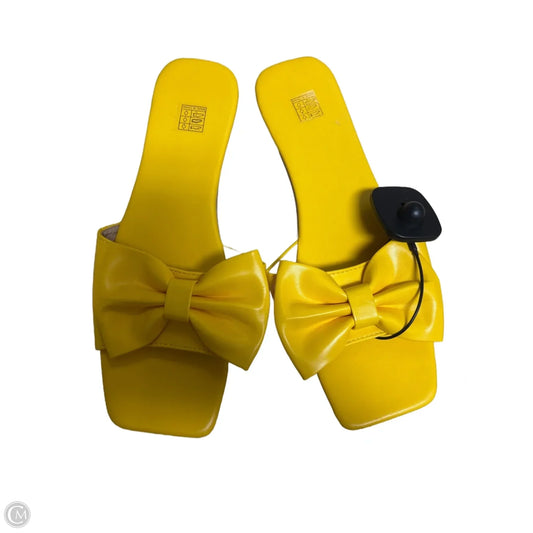Sandals Flats By Cme In Yellow, Size: 10