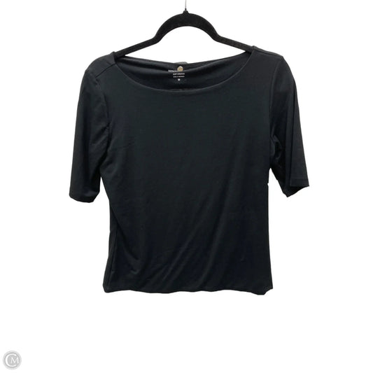 Top Short Sleeve By Banana Republic In Black, Size: M