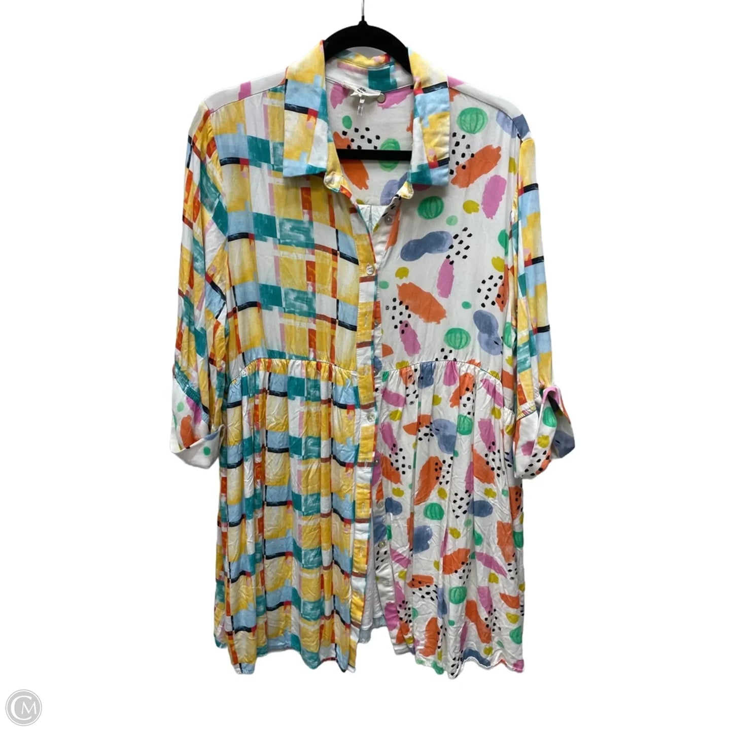 Dress Casual Short By Entro In Geometric Pattern, Size: L