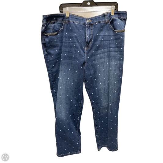 Jeans Straight By Talbots In Blue Denim, Size: 24