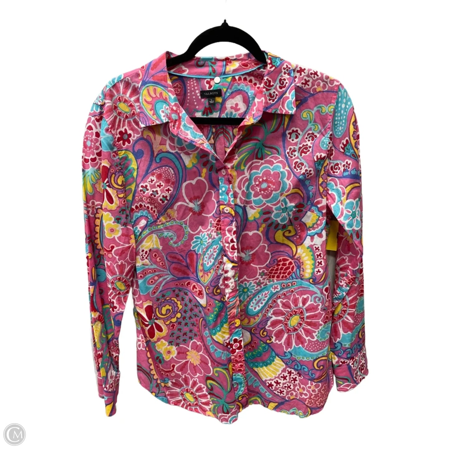 Top Long Sleeve By Talbots In Multi-colored, Size: L