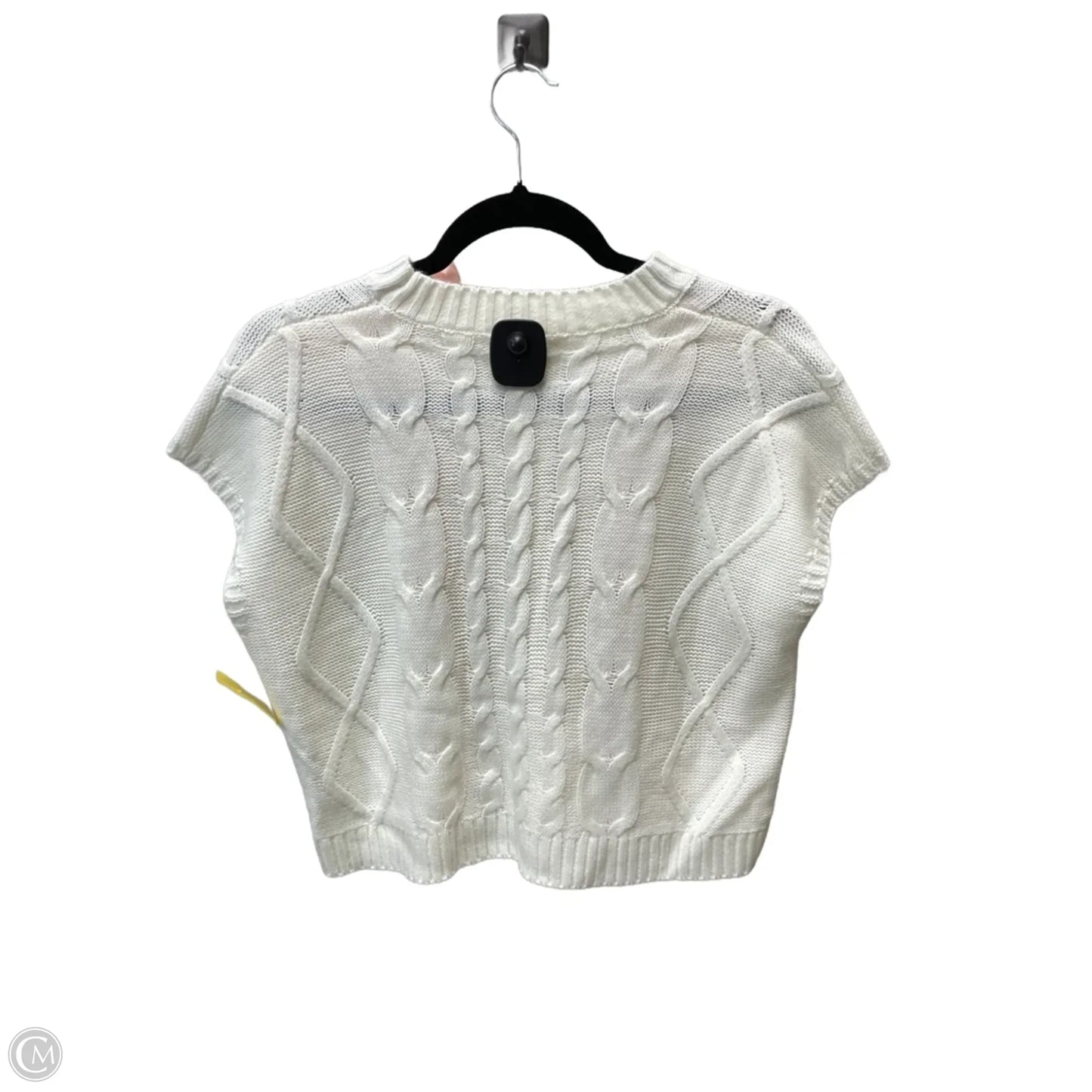 Sweater Short Sleeve By Clothes Mentor In Cream & Pink, Size: S