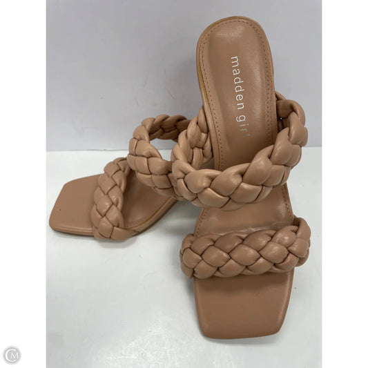 Sandals Heels Block By Madden Girl In Tan, Size: 6.5