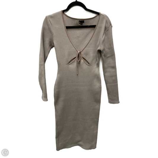 Dress Party Midi By Cmc In Taupe, Size: S