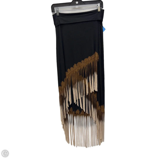 Skirt Midi By Clothes Mentor In Black & Brown, Size: 8