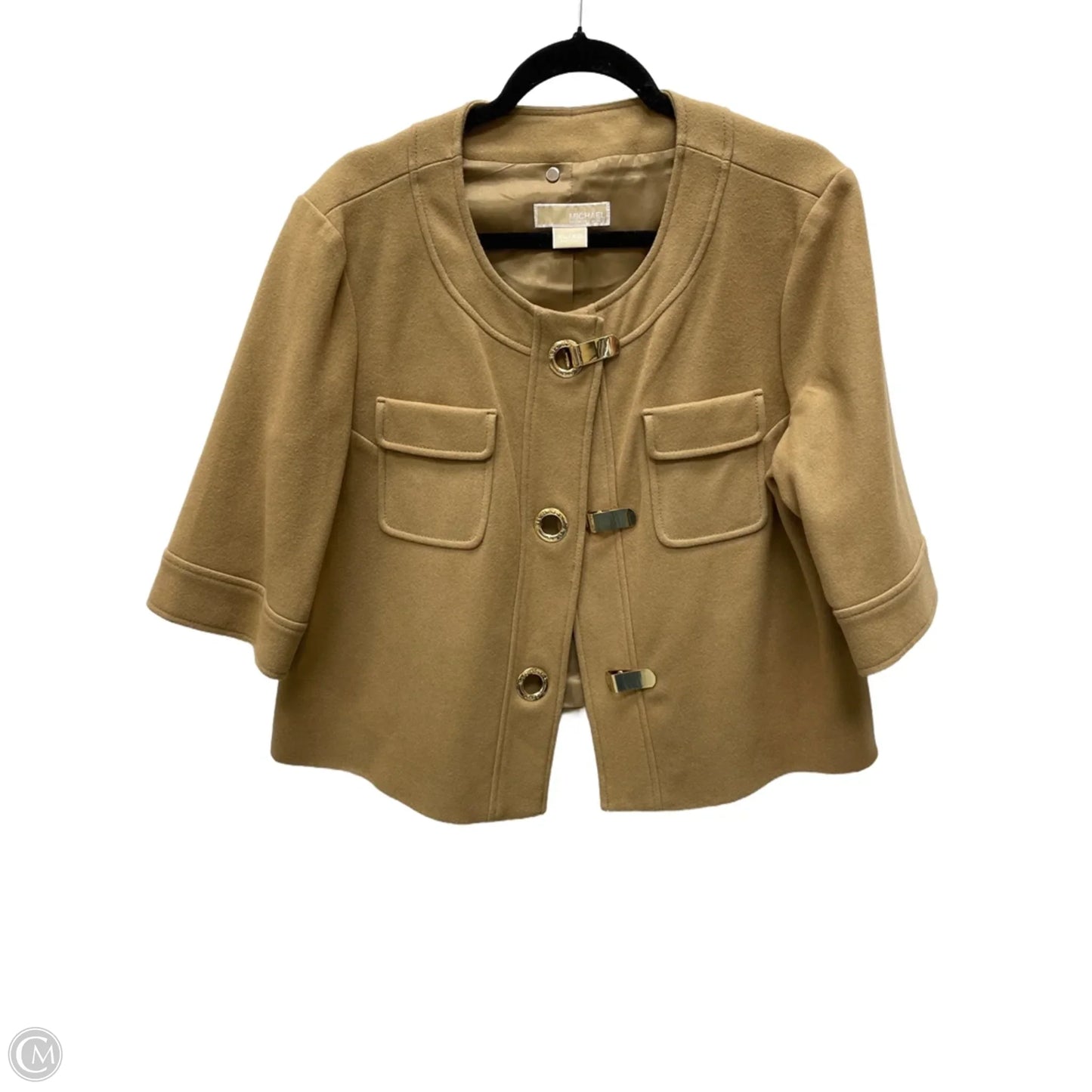 Coat Designer By Michael Kors In Tan, Size: Xl